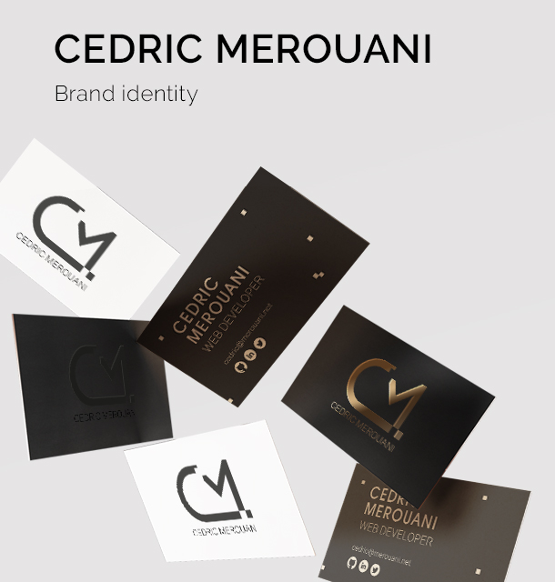 logo et identité visuelle pour Cedric Merouani developpeur web - brand identity