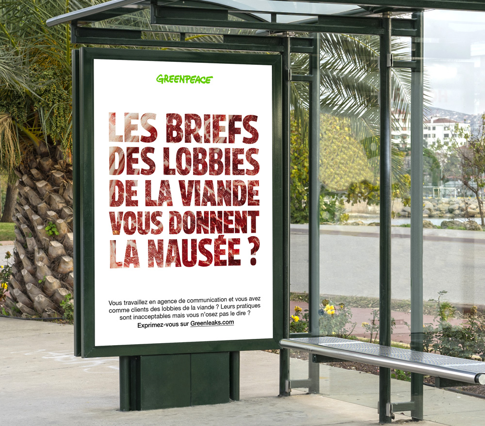 mise en situation de la publicité sur un abribus