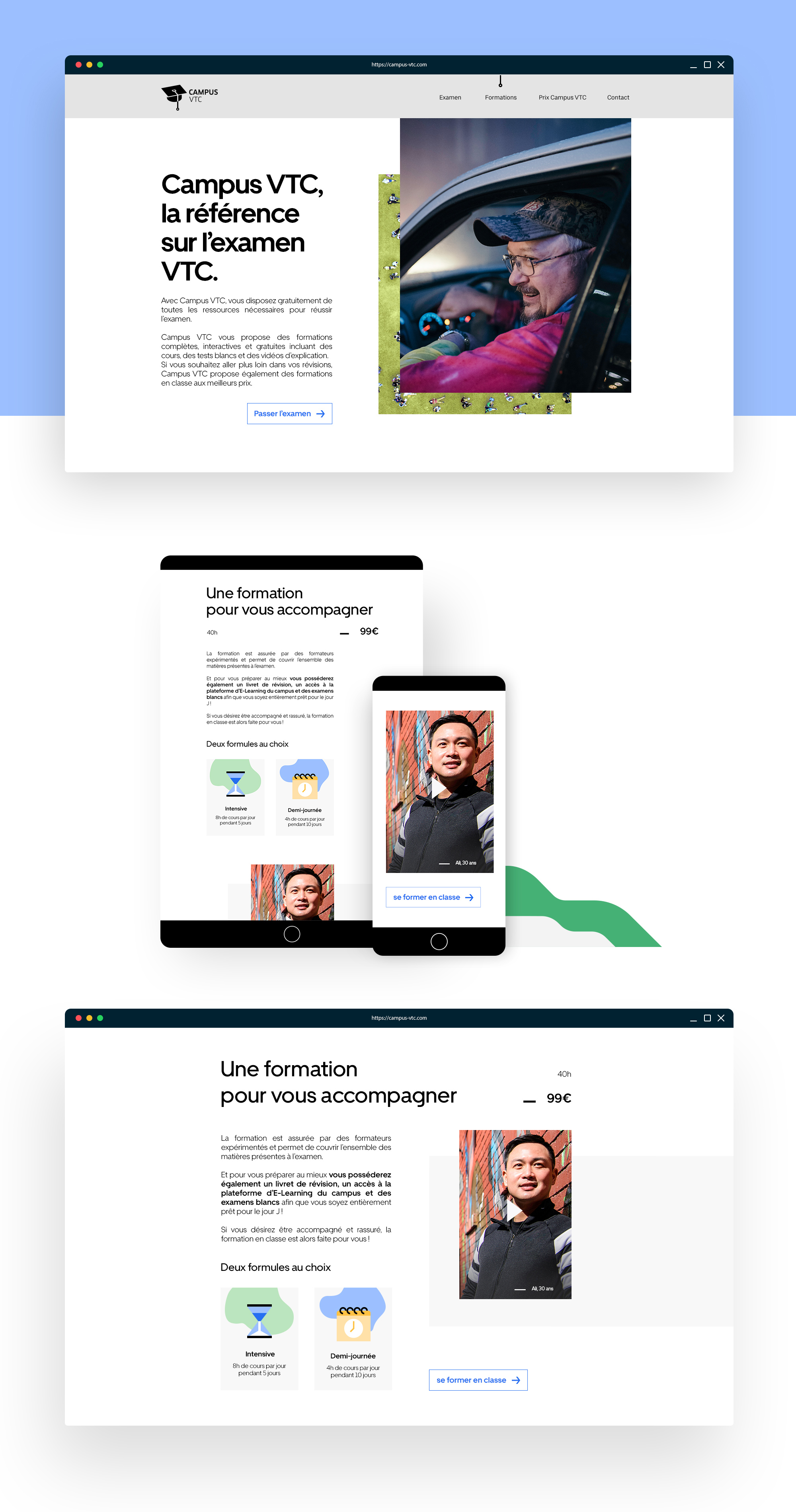autre page formations du site Uber VTC